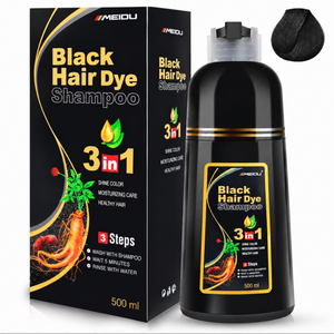 Shampooing colorant noir MEIDU 3-en-1 – 500 ml