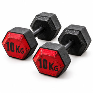 Masses de musculation hexagonales (vendues par paire)